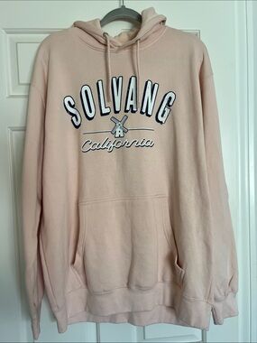 Solvang California Women's Pale Pink Pullover Hoodie